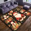 Santa Claus Printed Area Rug, Home Decoration for Living Room, Bedroom, Balcony, Comfortable and Non-Slip Doormat,