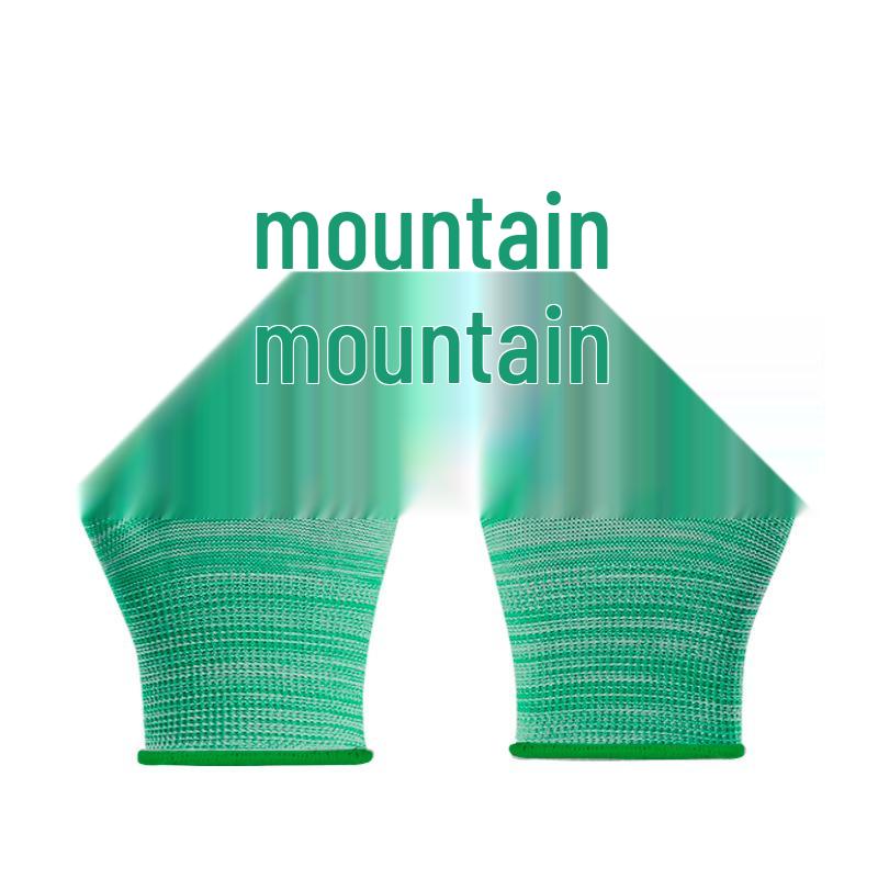 Λευκά Γάντια Παλάμης με Αντιστατική Επικάλυψη PU, Χωρίς Σκόνη, Προστασία Δακτύλων με Χρωματιστή Λωρίδα