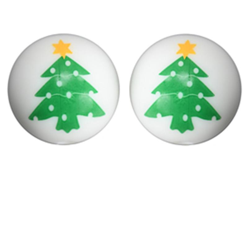10PCS/Lot 15MM Christmas Tree Snowflake Halloween Pattern Food Grade Silicone Beads For DIY Making Bracelet Keychain Accessories