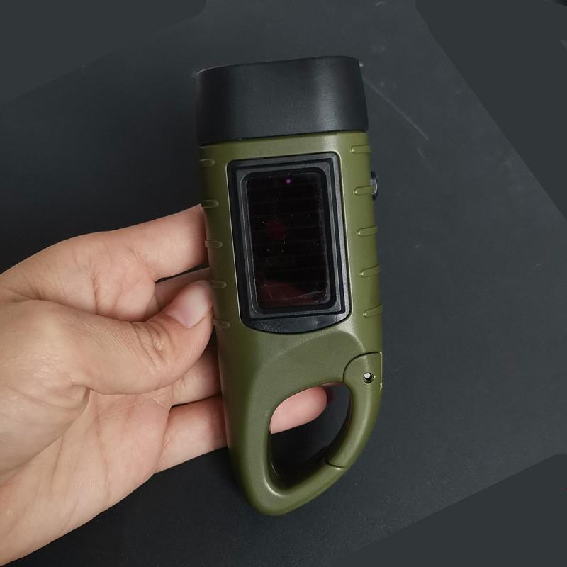 Led Flashlight Hand Crank Solar Powered Rechargeable Survival Gear Self Powered Charging Torch Dynamo For Fishing Boating Hiking