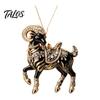 Acrylic Holiday Ornaments for Home Black Goat Christmas Tree Hanging Ornament, 2D Festive Celebration Pendant, Decorative Car Accessory Party