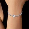 Murano Glass Series Copper Curved Good Feathers and Fortunate Four-Leaf Clover Charm Fits Bracelet Lovely Fine Gifts