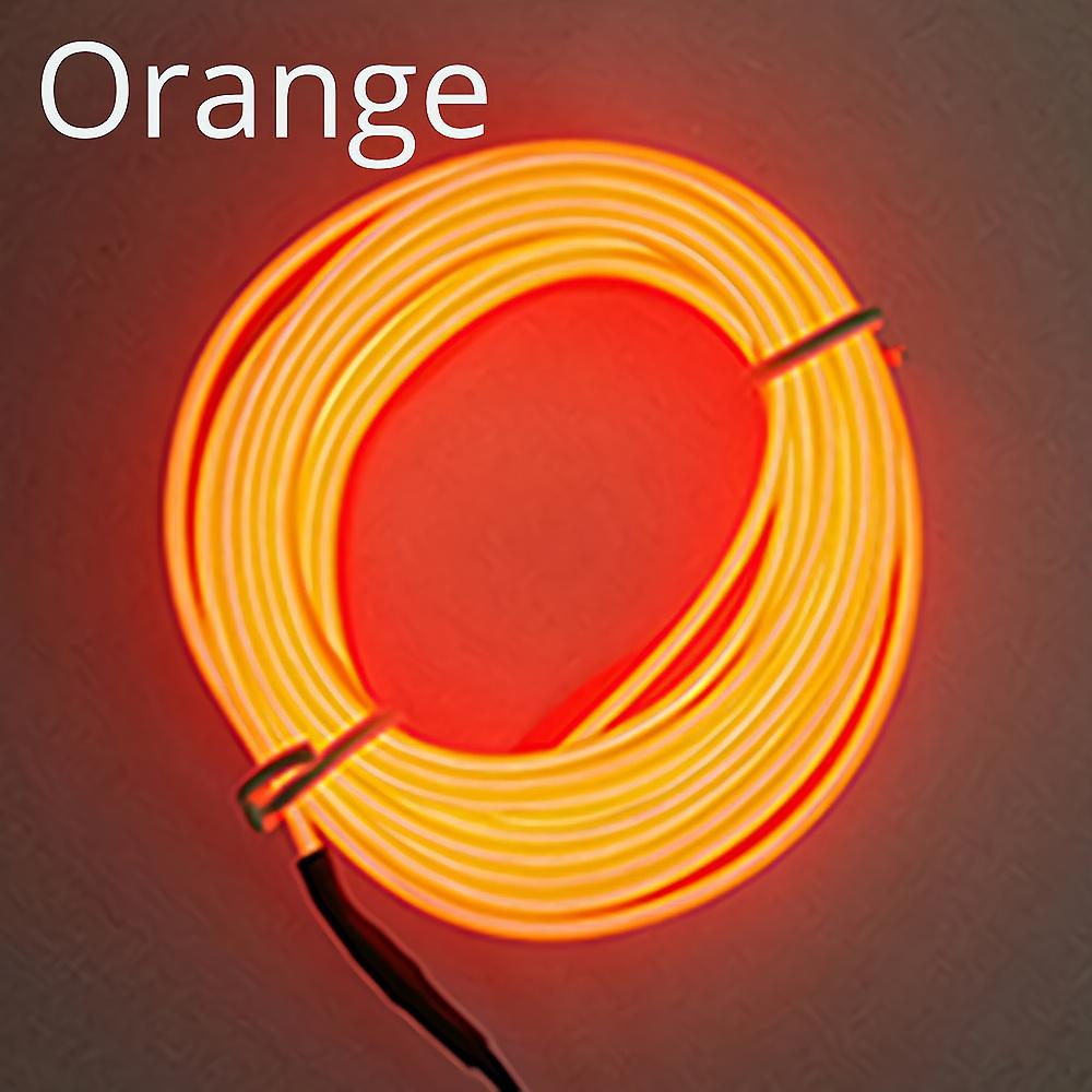 1M 2M 3M 5M Car Interior Lighting Auto LED Strip Wire Rope Tube Line Flexible Neon Light With 12V USB Cigarette Drive