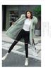 European & American Women's Mid-Length Fur Collar Cotton Jacket