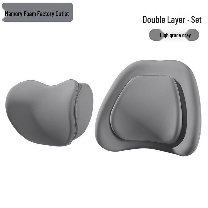 Memory Foam Car Seat Cushion with Lumbar and Neck Support