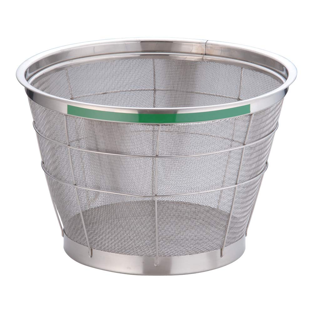 

Endo Shoji Commercial TKG New Mammoth Color Deep Strainer, 35cm, Green, Stainless Steel, Made in Japan, AZL4816