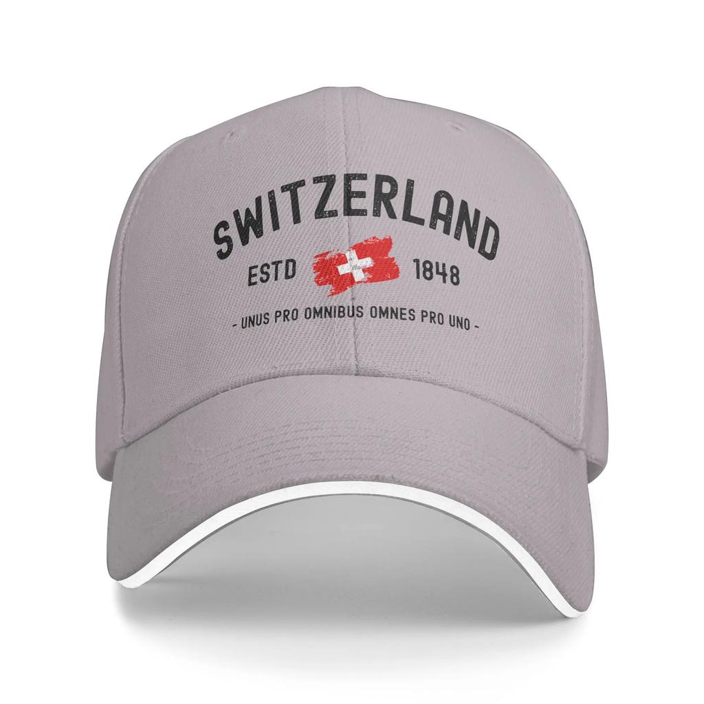 New Switzerland Flag Baseball Cap yk Cool Trucker Hat Summer Unisex Women Kpop Rock Baseball Caps