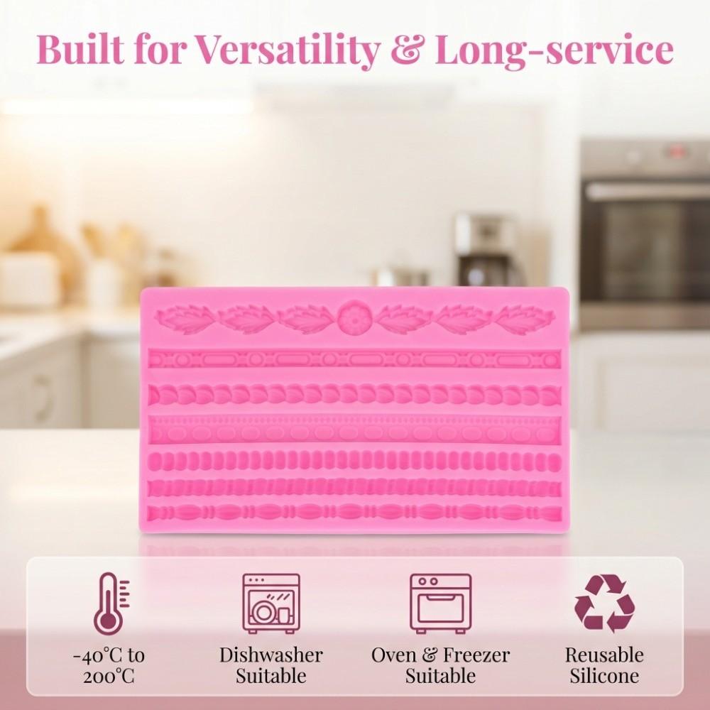 Non Stick Hemp Rope Mold Embossed Pattern Macrame Mold Baking Tool Clay Mold  Cake Decorating