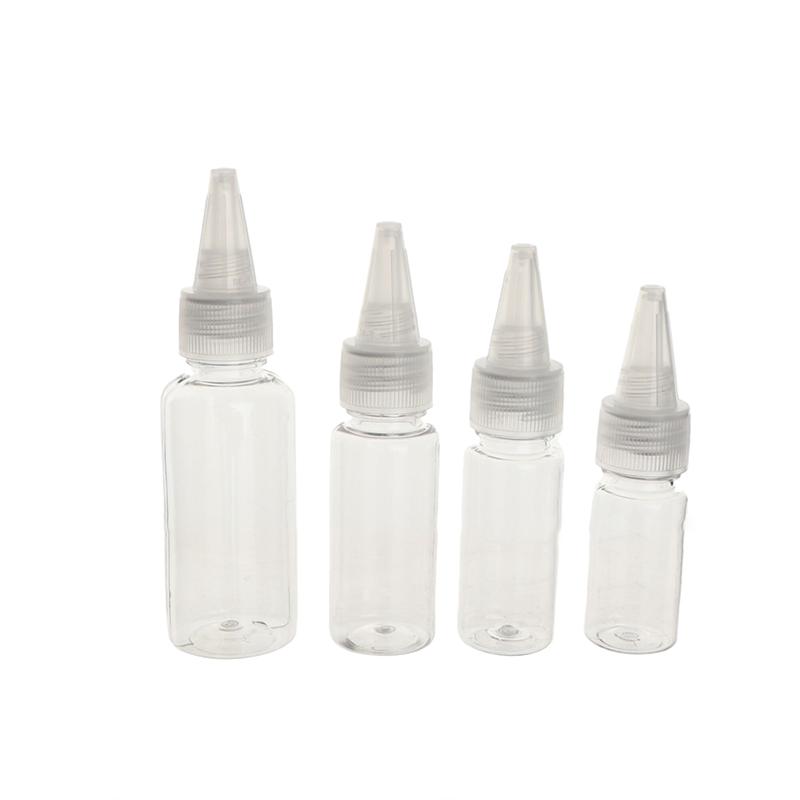 3-100Ml Empty Dropper Bottle Transparent Plastic Refillable Nozzle Dropper With Cap Squeeze Bottle Tattoo Pigment Ink Containers