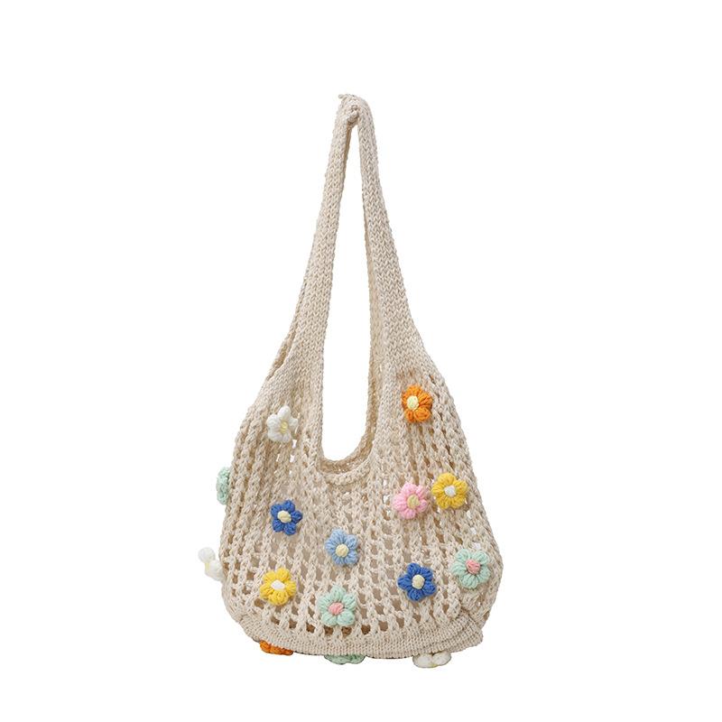Hollow Shoulder Bag Large Capacity Large Capacity Woven Handbag Niche Design Casual Shopping Bag Ergonomic Fashion Tote Bag