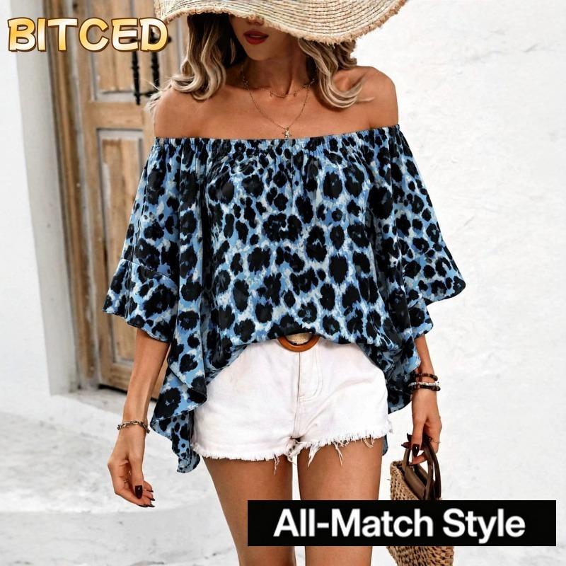BITCED Women's Fashion Casual 3/4 Sleeves Blouses & Shirts