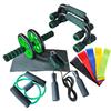 7-Piece Ab Wheel Fitness Set: Includes Push-Up Bars, Jump Rope, and Figure-Eight Resistance Bands