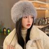 Warm Panama Cap Thicken Plush Fisherman Hat New Winter Hat  Women