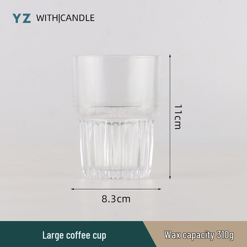 Handmade Frosted Glass Scented Candle Cup - Creative DIY Wax Container