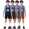 Boys Bavarian Oktoberfest Costume Set Lederhosen Outfit Kids Performance Festival Halloween Stage Wear