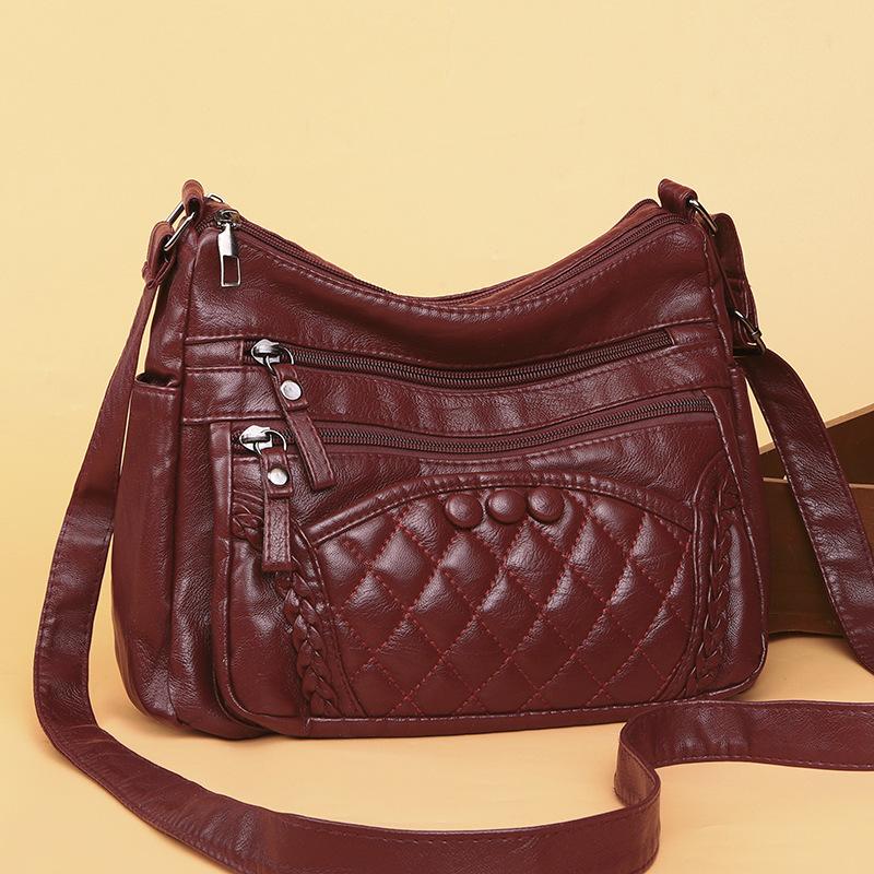 Damska torebka na ramię o dużej pojemności, lekka, crossbody, mała kwadratowa torebka, nowa, ze skóry pranej, damska torba, modna, z miękkiej skóry