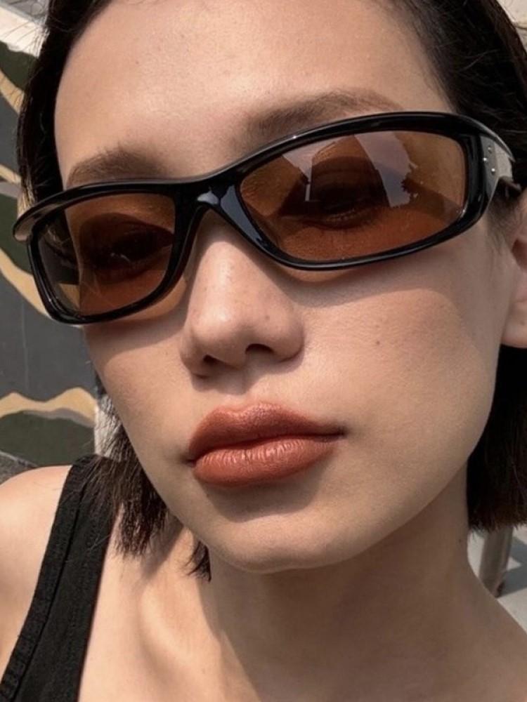 Vintage Y2K Sunglasses Women Retro Steam Punk Sunglasses Brand Designer Shades for Girl Concave Eyewear Men
