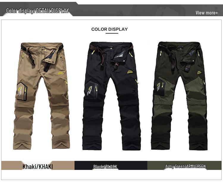 Men's Quick-Dry Convertible Mountaineering Pants & Shorts - Breathable, Lightweight 5817
