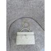 26C Natale Crack Champagne LP Borsa Pranzo Portatile Borsa Cosmetici Borsa a Spalla a Catena Rombo Borsa a Tracolla Donna