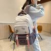 Double shoulder schoolbag Large capacity simple wear-resistant waterproof backpack New ridge protection fashionable backpack