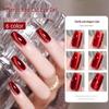 Ruby Cherry Red Crystal Cat Eye Gel Nail Polish - Spring/Summer 2024