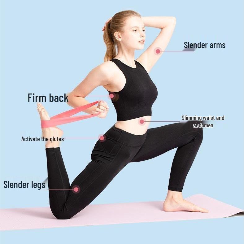 Elastic Latex Loop Resistance Bands for Squats & Yoga