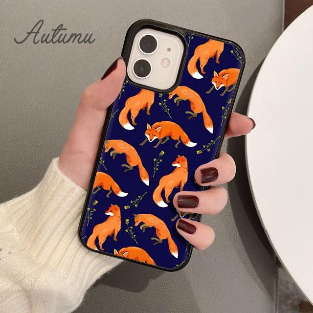 Fox Animal Phone Case for iPhone 11 12 13 14 Pro Max Mini X XR XS SE 2020 5 6S 7 8 Plus Samsung Galaxy S21 S22 Plus Cover Shell