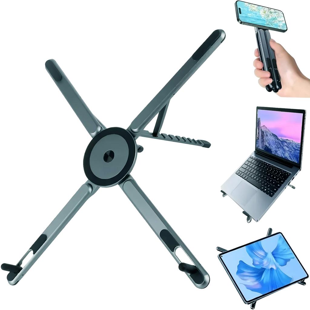 Xiaomi Portable Magnetic Phone Holder & Selfie Stick 3-in-1 Foldable Tripod Stand for iPhone iPad Tablet Laptop Desktop Use Holder