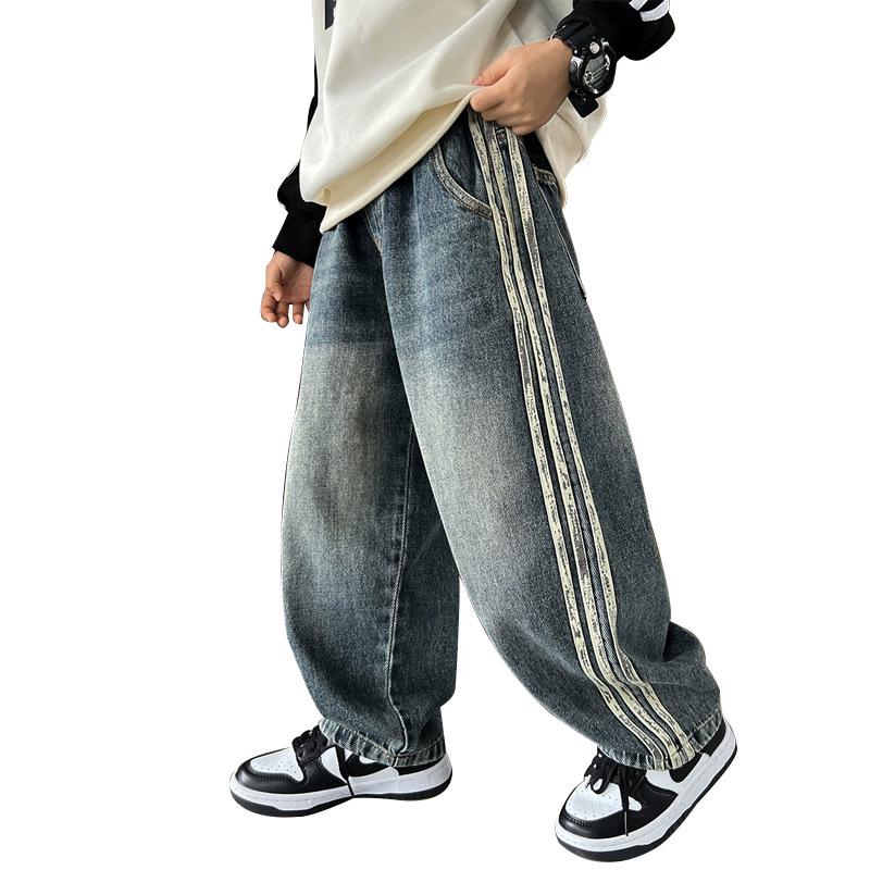 Jungen Weitbeinjeans - Dünner Straight-Schnitt für Frühling & Herbst 2025