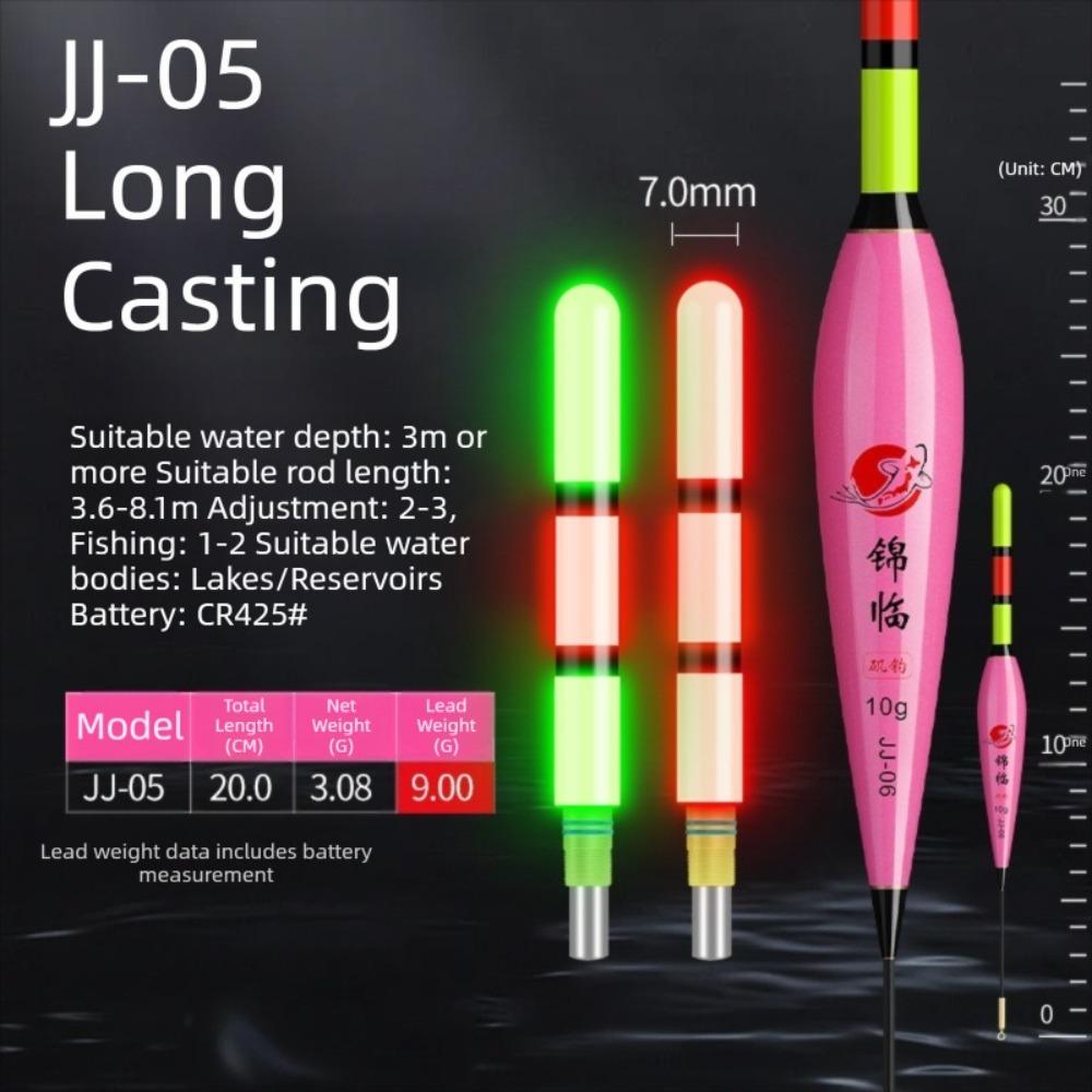 2pcs Gravity-Sensing Electronic Fishing Float LED Light Color-Changing Fishing Float Night Fishing