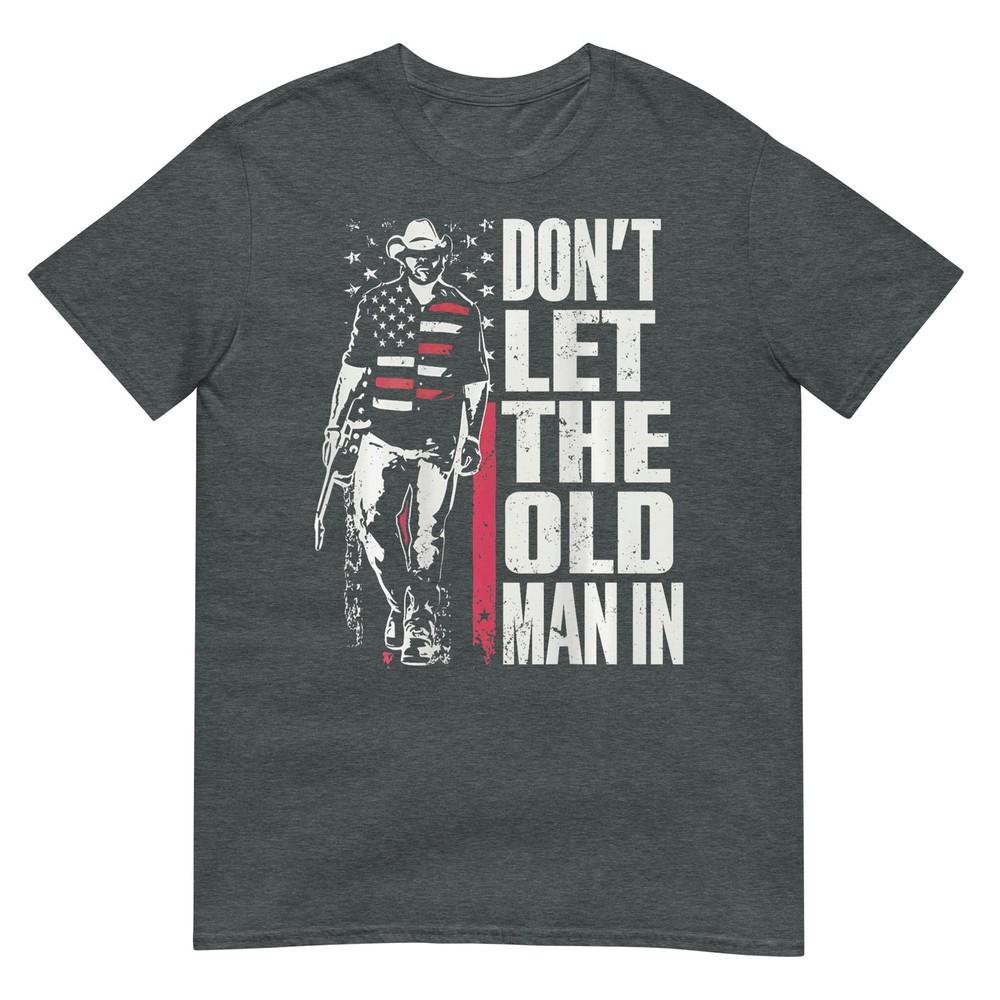 Lass den alten Unisex nicht in der Vintage-amerikanischen Flagge (Auf der Rückseite) T-Shirt