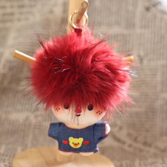 Cute Doll Plush Keychain, Small Stuffed Animal Pendant for Bag Backpack Purse, Soft Cartoon Key Ring Charm, Gift for Girls Women