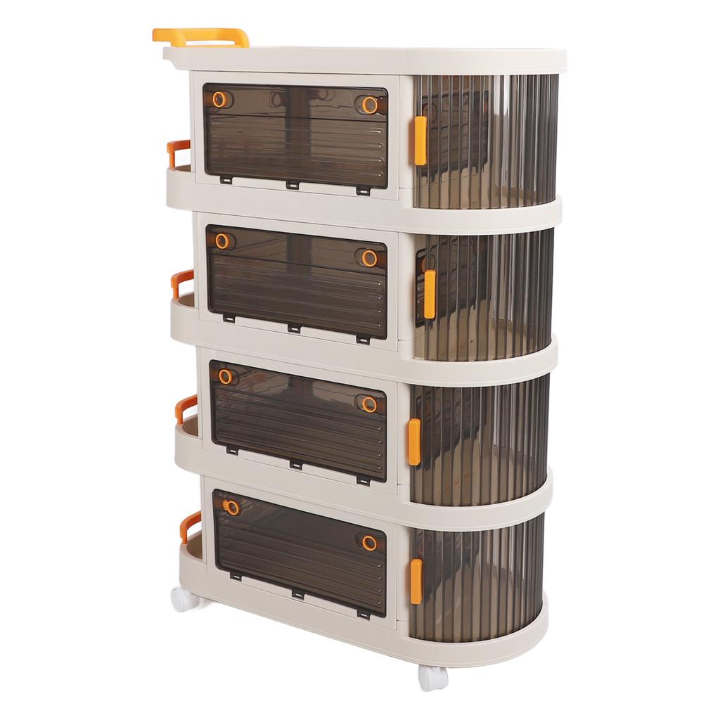 Rolling Utility Cart Multi Tier Large Capacity Easy to Install Multifunction Rolling Storage Organizer with Handle for