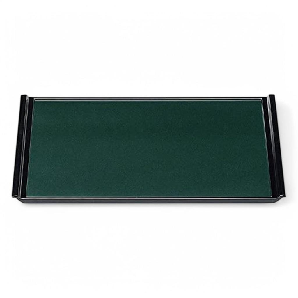 Made In Placemat with Green Pearl Bishamonten Lacquer X X J-kitchens Placemat, Japan, 3-Shaku (1.3m) (39.4cm 27.6cm 1.9cm)