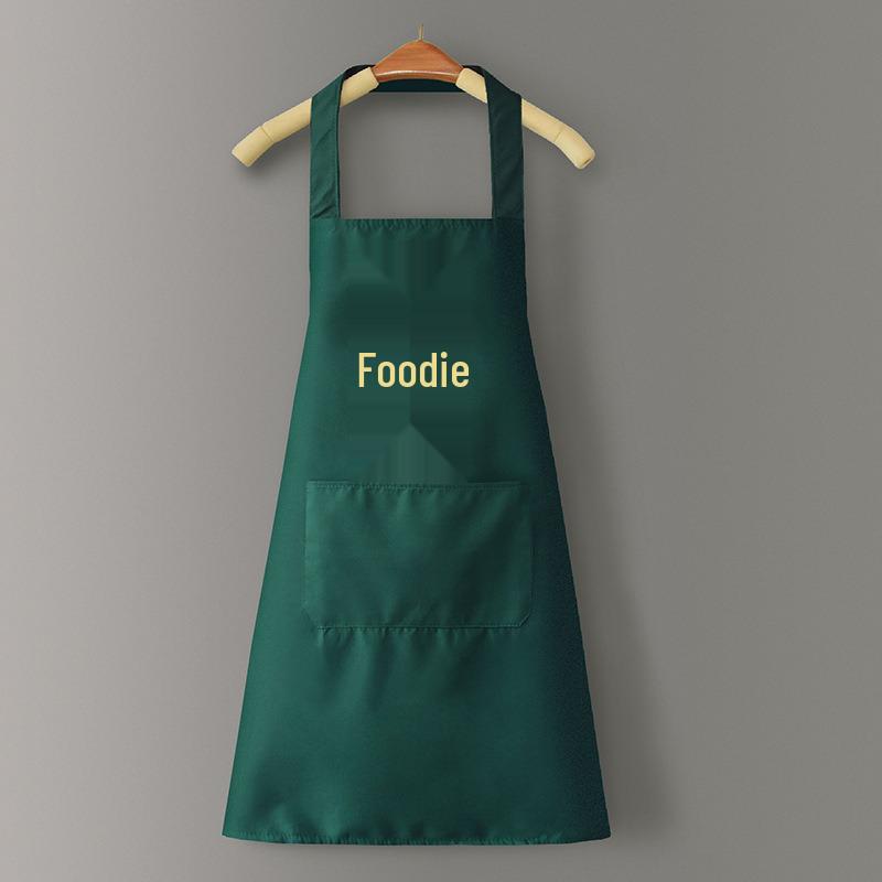 Wodoodporny fartuch dla par w stylu nordyckim i koreańskim z funkcją wycierania rąk, czarno-biały