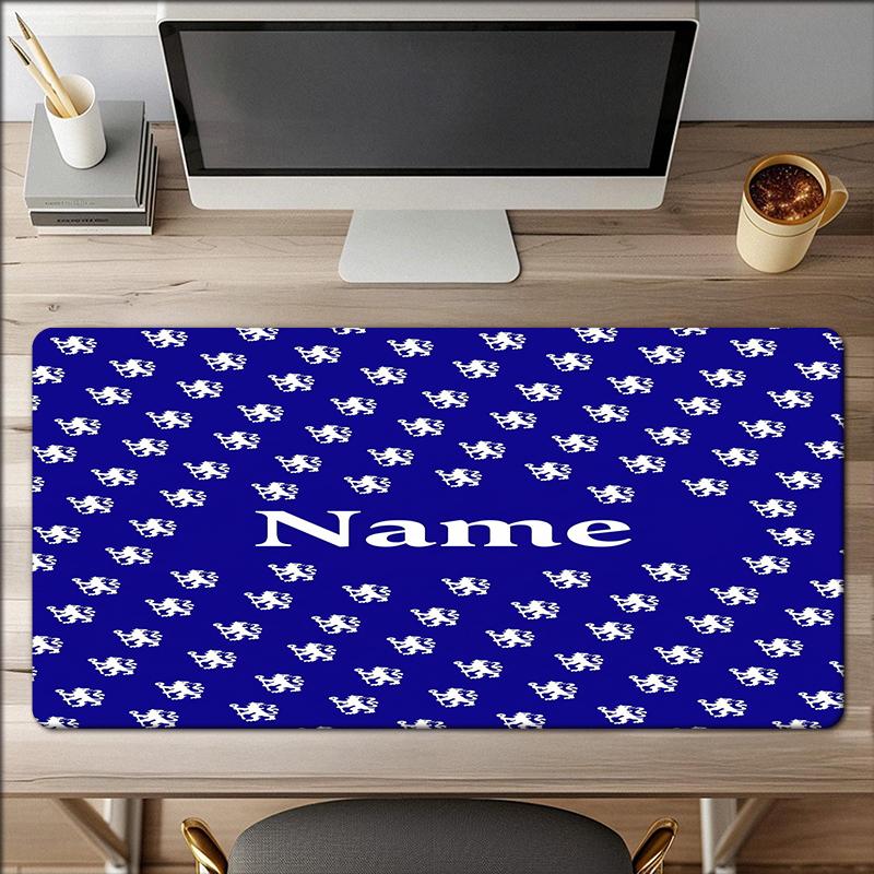 Custom Name Chelsea Football Club Theme Mouse Pad Non Slip Rubber Base Multifunctional Office Home Decor Perfect For Workspace Personalization