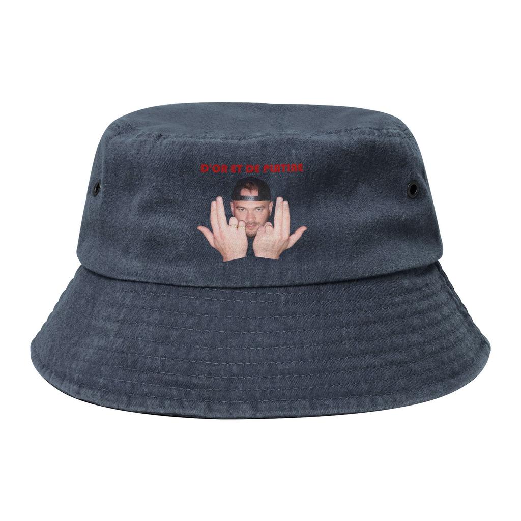 Men  Washed Denim Bucket Hat Jul Gold And Platinum Spring Headwear Foldable Outdoor Fishing Hat  Irish Country Hat Birthday Gift