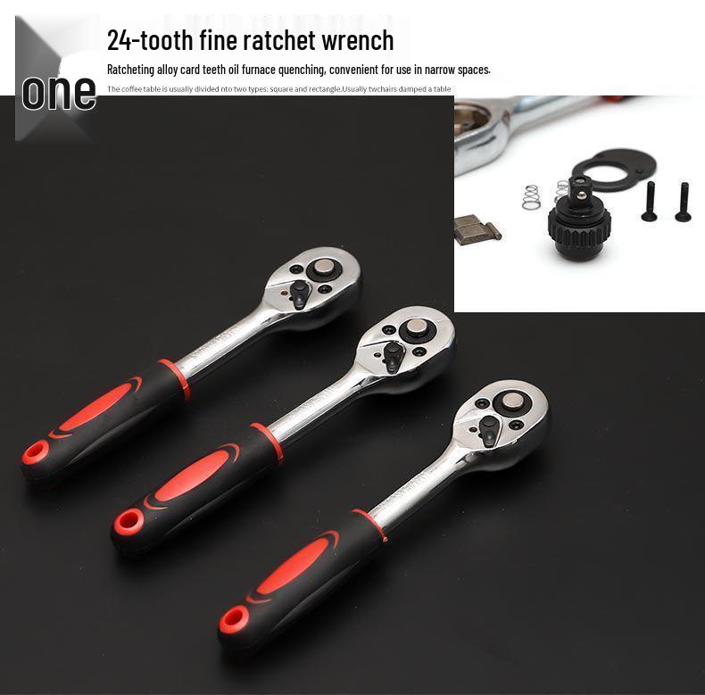 46-Piece Multifunctional Ratchet Wrench Set for Car and Motorcycle Repair