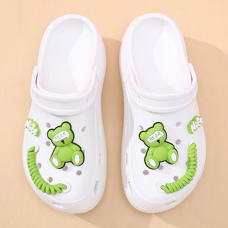 

Hole shoes cloud women s summer wear thick-soled non-slip eva integrated cartoon beach sandals women 35-36 білий