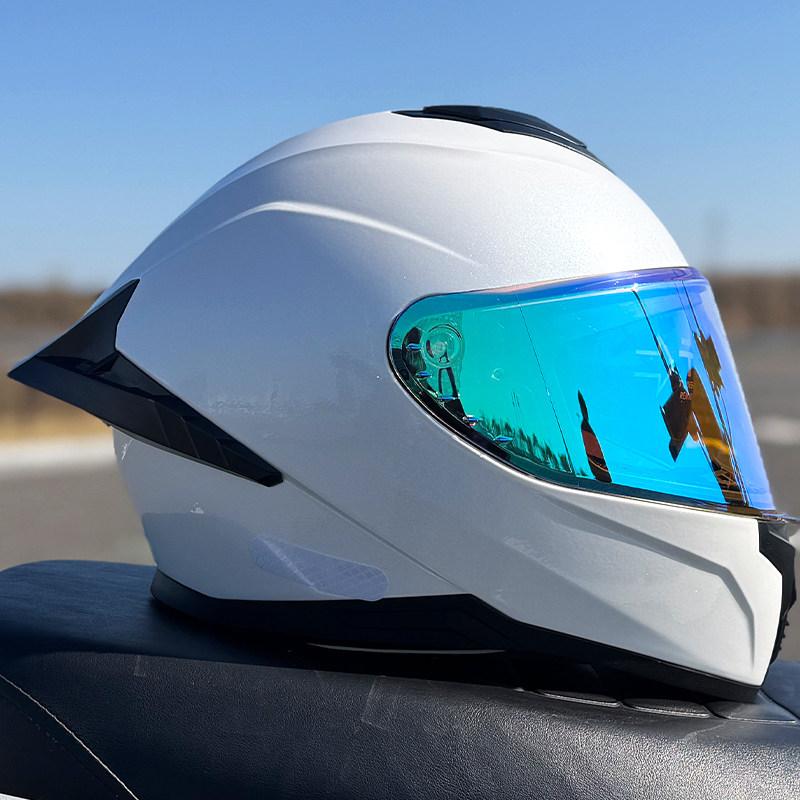 Motorcycle helmet,ABS men's and women's dual lens full face helmet, motorcycle sports car, all season full face helmet DOT