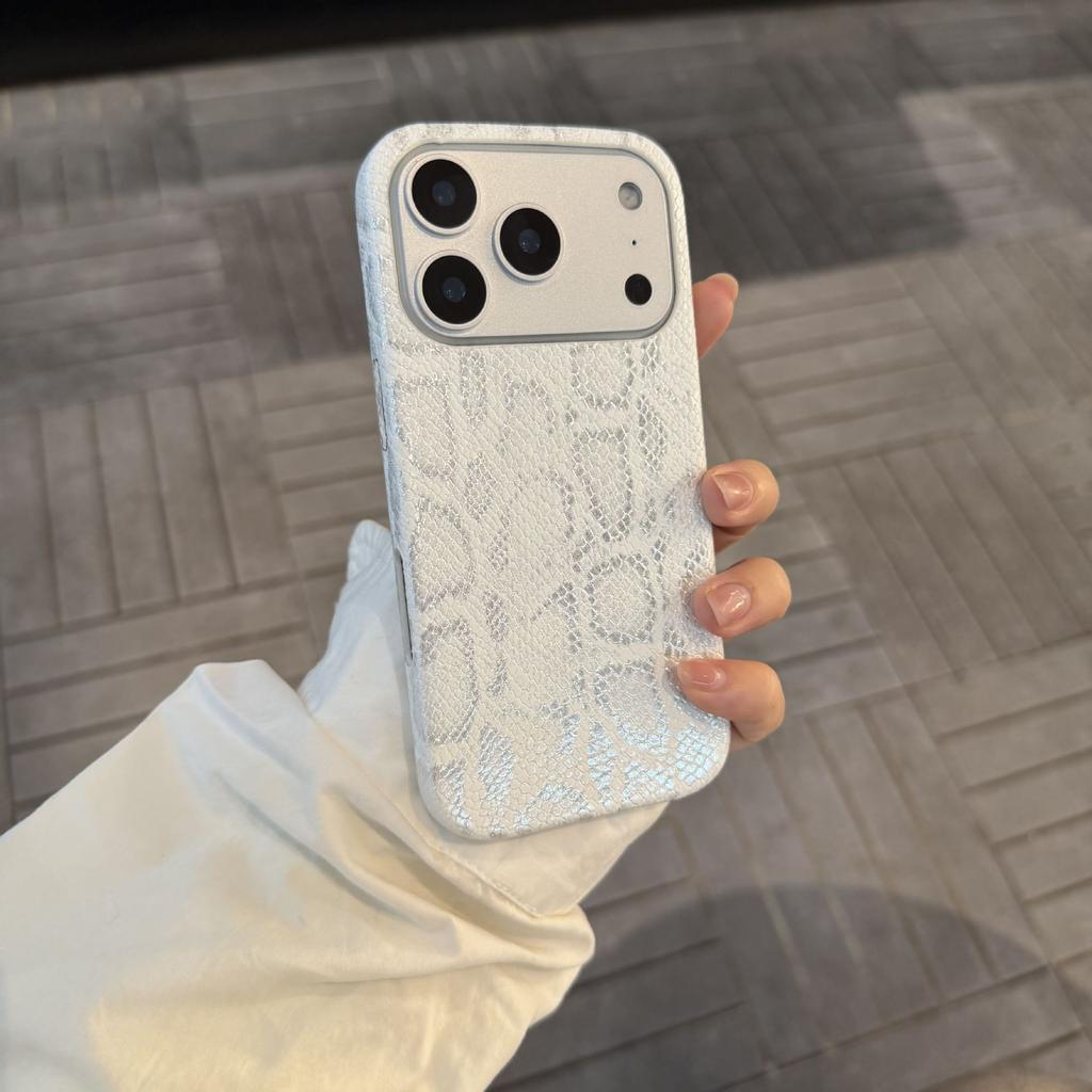 Python Leather Pattern Is Suitable for iPhone17Promax Mobile Phone Case Apple 16 Three Packs 15 Ultra-thin 14/13 Retro Pu.