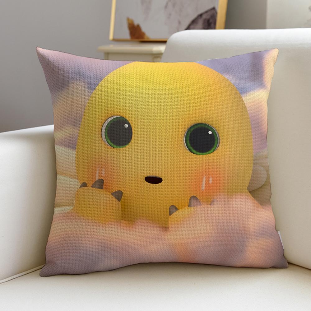 Adorable CCute NNailongS Cushion Cover Breathable and skinfriendly linen pillowcase square removable and washable cushion