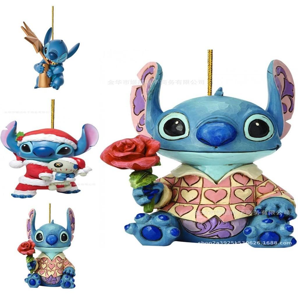 Enchanting Cartoon Anime Stitch Acrylic Pendant Christmas Tree Decoration Diy Crafts