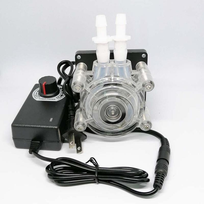 Peristaltic Pump Water Pumping Adjustable Flowrate 200ml~3000ml/min Plug and Play With Power Adaptor