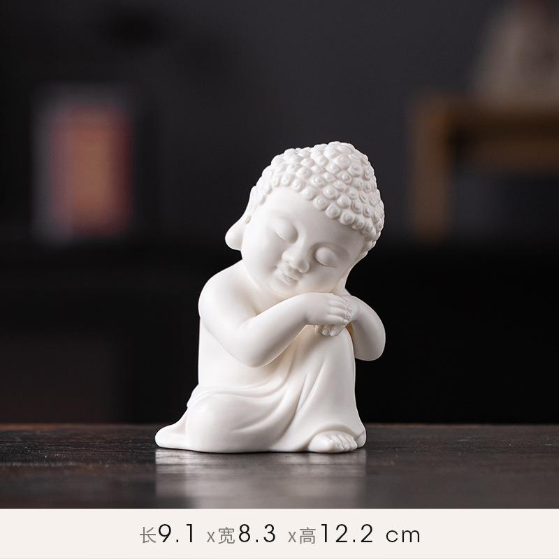 Zen Keramik Tathagata Buddha kleine Dekoration kreativer schöner Tee Buddha Teehaus Ornament Auto Haus Büro FENG SHUI Dekoration