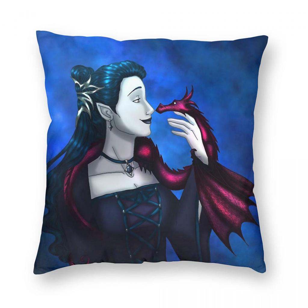 Soul Land Fantasy Elf Dragon Square Pillowcase Polyester Linen Velvet Printed Zip Decor Pillow Case Home Cushion Cover