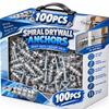Metal Self Tapping Screws Drilling Drywall Anchors with Screws Expansion Plug Bolt Gypsum Board Heavy Duty Plasterboard Anchor