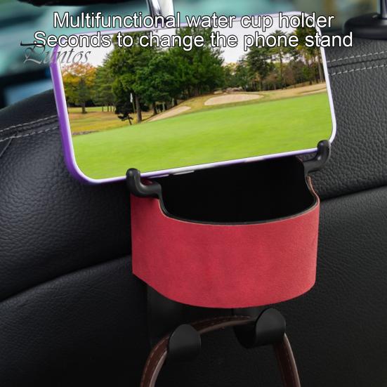 

2/4Pcs Multifunctional Hook Car Seat Back Water Cup Holder Strong Load-bearing Universal Simple Installation Headrest Hook Drink Holder Attachment 2pcs чорний