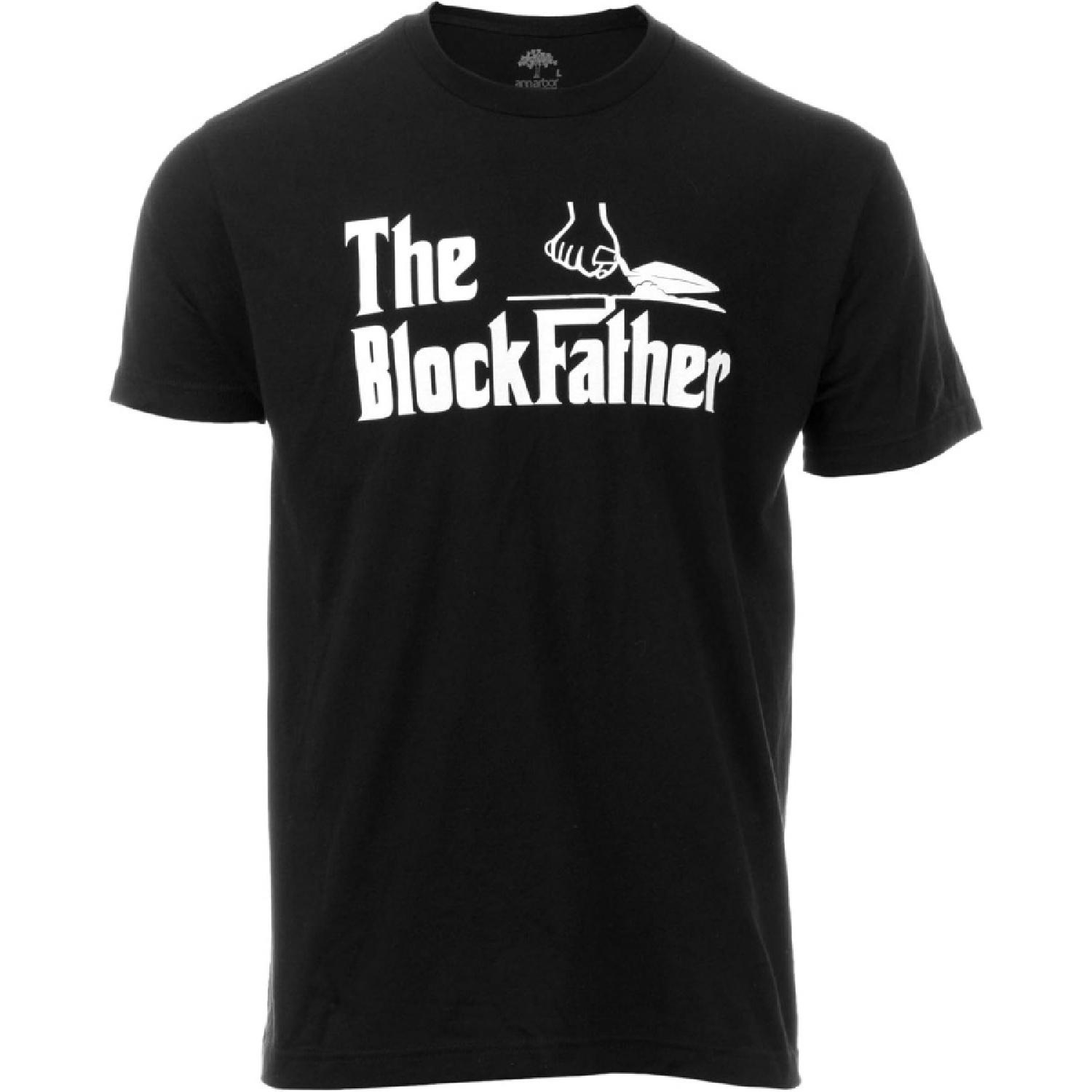 The Blockfather _ Mason Cement Block Work Brick Worker Stone Masonry Joke T-Shirt for Men Women S
