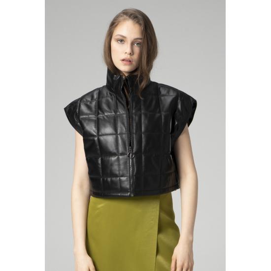 

Женский надувной жилет из натуральной кожи для женщин с 7 различными вариантами цвета XXL чёрный
